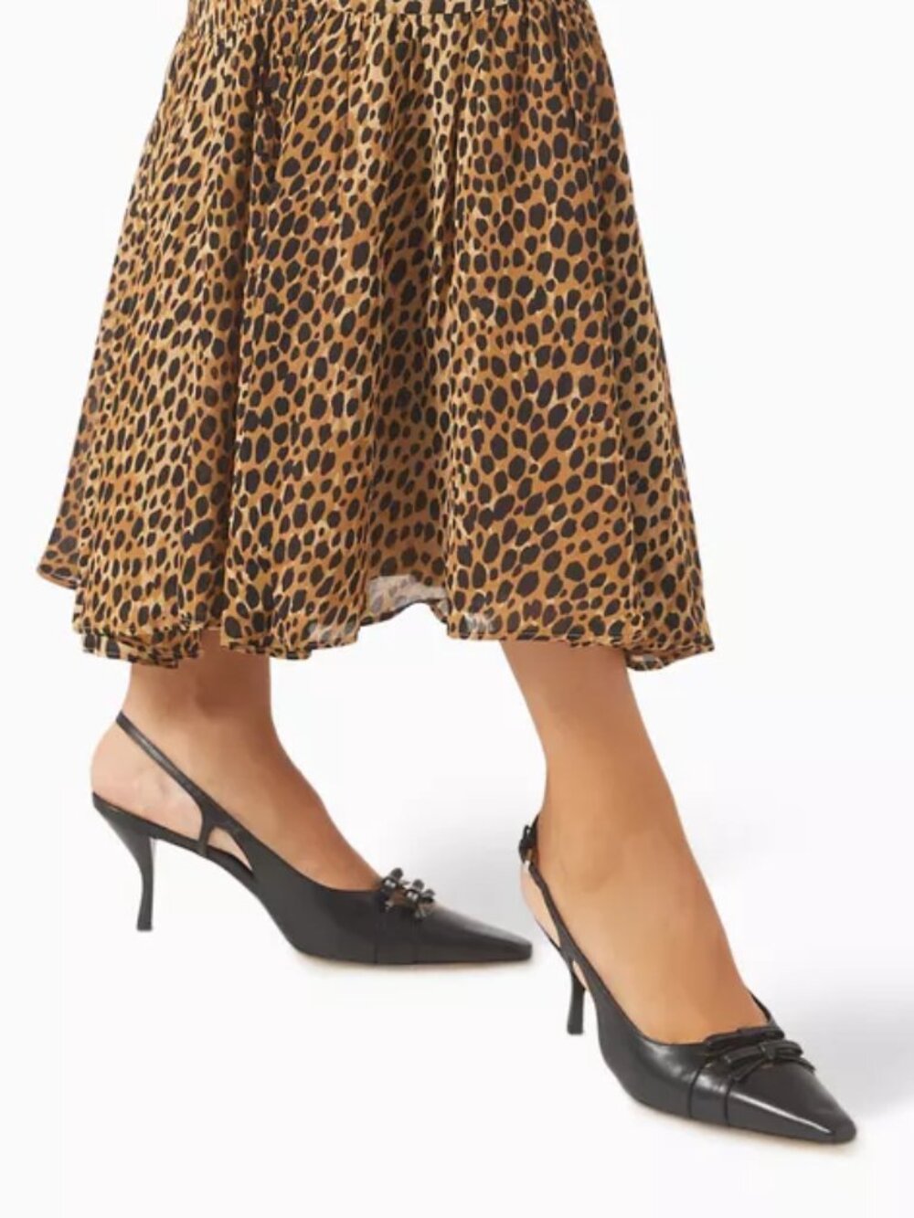 Reformation Noreen Slingback Pump in Black Size 10